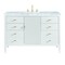 James Martin Vanities 48'' Vanity, Bright White w/ 3 CM Carrara White Marble Top 485-V48-BW-3CAR - alternate 1